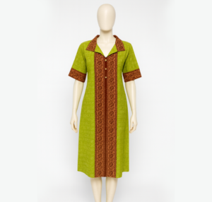 Crazy Pure Cotton Ajrakh Collar Kurti