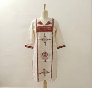 Pure Cotton Kantha Stitch Kurti