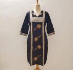Women’s Black Kantha Stitch Cotton Kurti