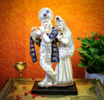 Marble Dust Radha Krishna Murti (8 inch, Medium Size)