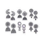 Traditional Oxidised Silver Jhumka Earrings for women