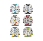 Baby Boy's and Baby Girl's Cotton Blend Full Sleeves Printed T-Shirt Multicolor Pack of 6