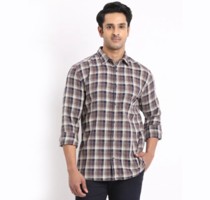 Men's Slim Fit Checkered Casual Shirt | Cotton & Style