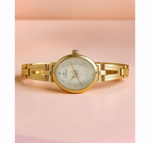 Titan Karishma Champagne Gold Analog Watch for Women