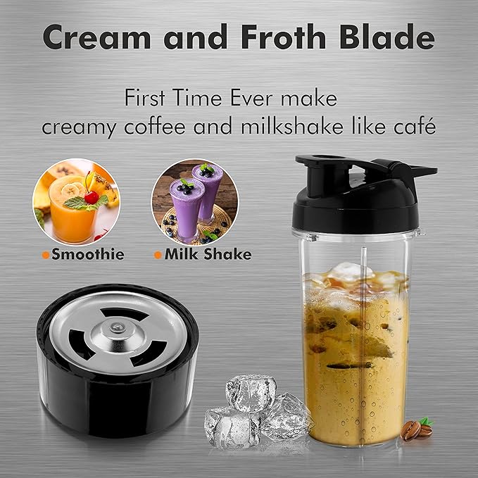 Cookwell Bullet Mixer Grinder (5 Jars, 3 Blades, Silver) - Copper, 600 Watts - 2 Year Warranty - Image 2