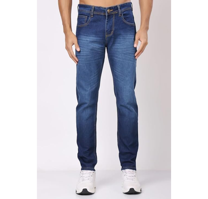 London Hills Men's Regular Fit Mid Rise Denim Jeans - Image 2