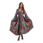 KE KANHA EXPORTS Long Dress for Woman | Boho Maxi Beach Wear Dress for Women