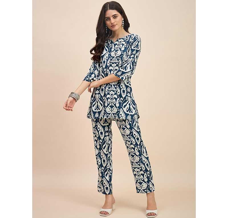 Truvon Fashions Women Cord Set, Kurta and Pant Set - Image 5