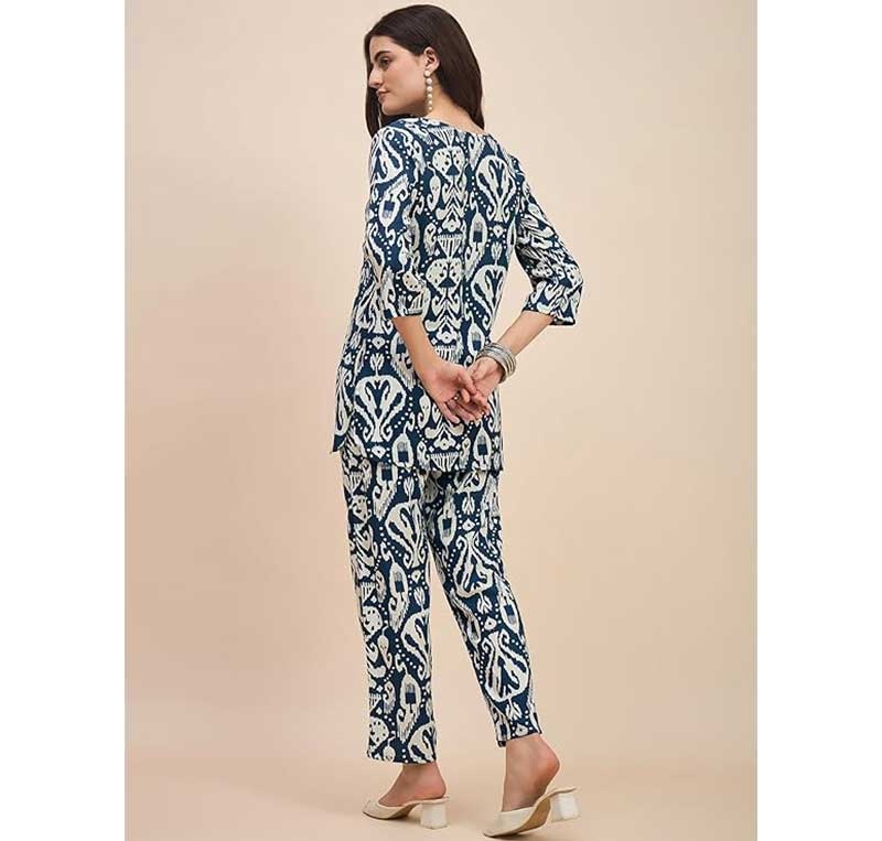 Truvon Fashions Women Cord Set, Kurta and Pant Set - Image 4