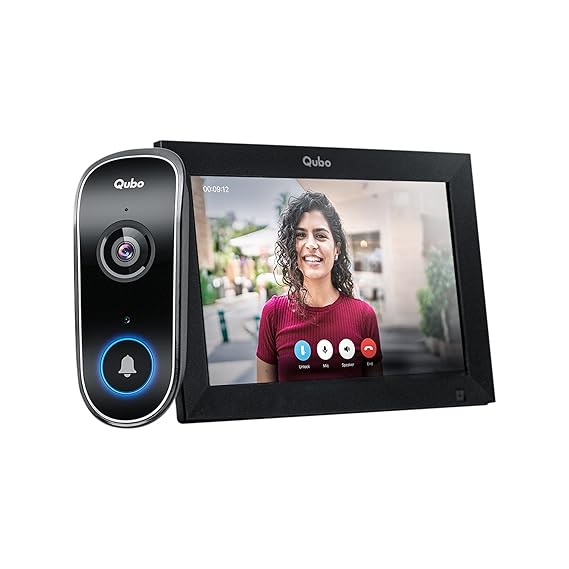 Qubo Instaview New Age Video Doorphone from Hero Group | 3MP Video Doorbell Pro 2K + Wireless Home Tab 1296p Resolution