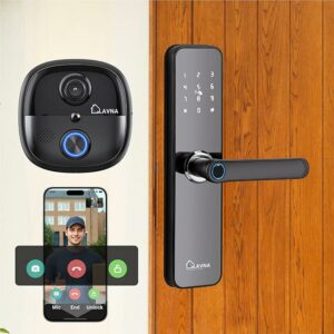 LAVNA Secure X Smart Door Lock + Doorbell Combo with 8 Way Access (Fingerprint, WiFi..)