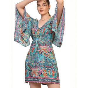 KE KANHA EXPORTS Dress for Women Short Boho Beach Western