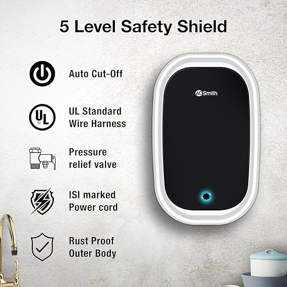 AO Smith EWS-5 White Instant Geyser 5 Litre With 3kW Express Heating | 5 Year Tank Warranty - Image 2