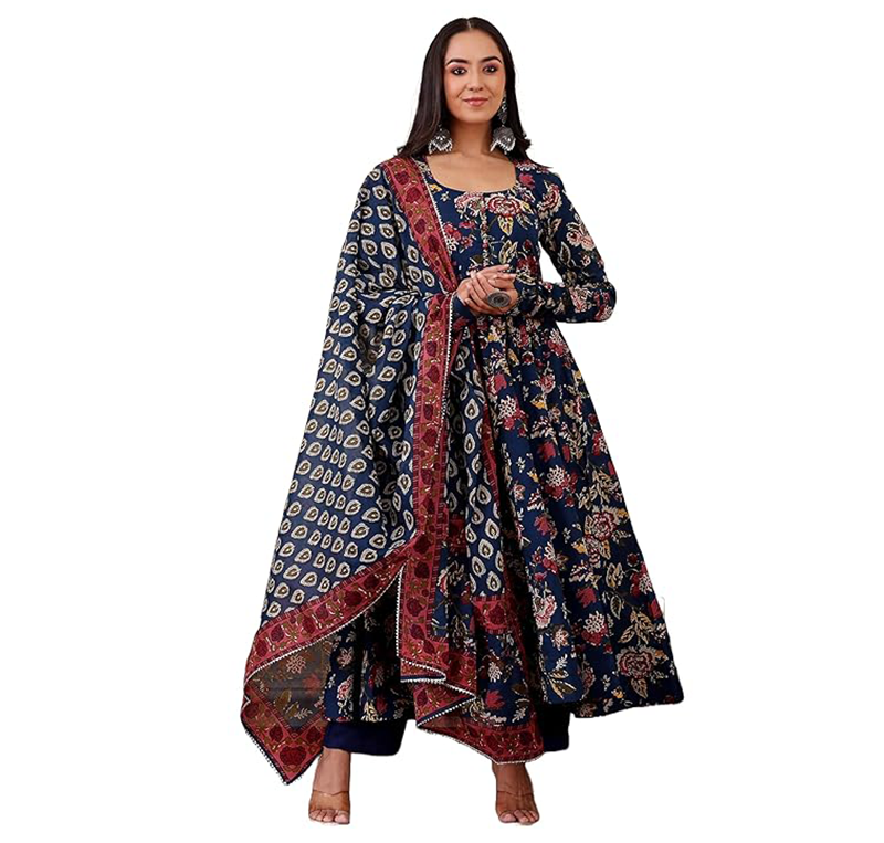 Viscose Kurta and Pant with Dupatta Set