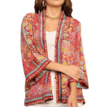 KE KANHA EXPORTS Women's Boho Border Print Shrug