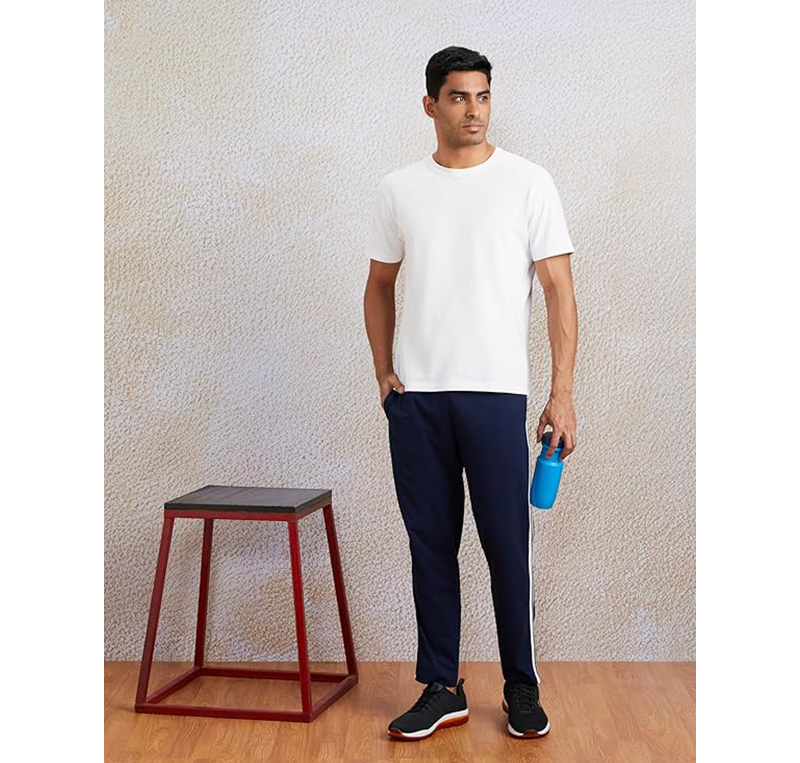 Symbol Men's Cotton Rich Strechable Knit Track Pants - Image 3