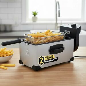 iBELL OILKING300 Electric Deep Fryer | 3 Litre Oil Capacity | 2000W Stainless Steel | Adjustable Temperature Control
