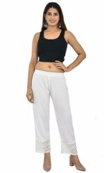 Rayon Solid Regular Fit Trouser Pants