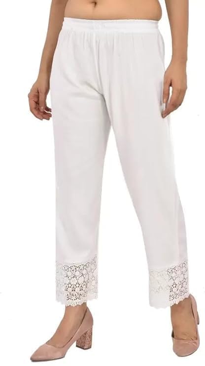 Women's Viscose Rayon Solid Regular Fit Trouser Pants Palazzo Bottom Wear - Image 3