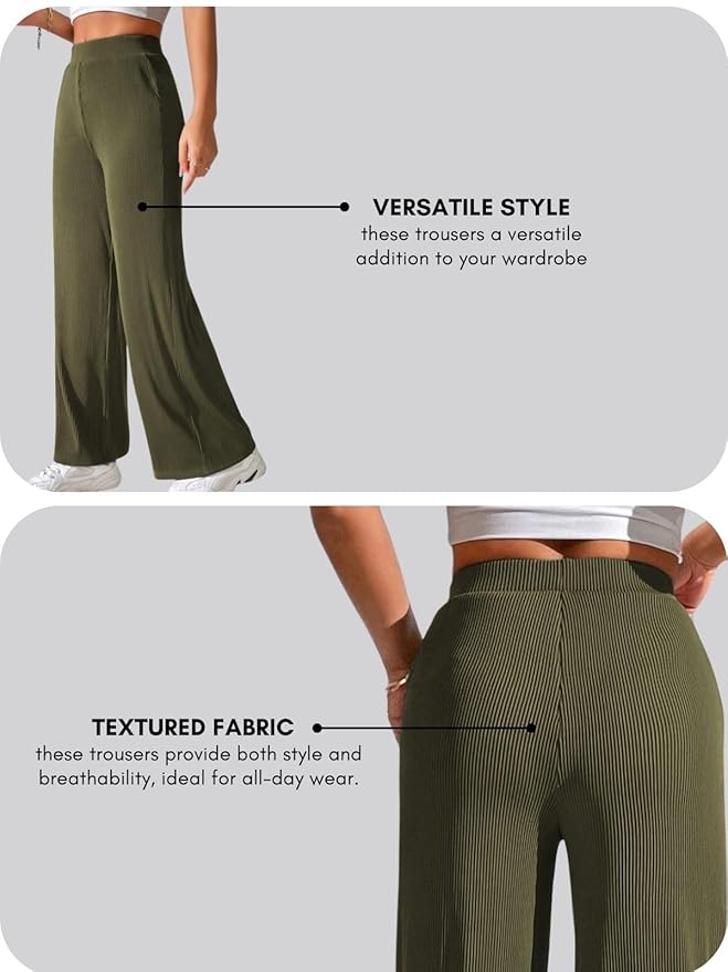GRECIILOOKS Women’s Parachute Cargo Pants – High Waist Flared Korean Trousers - Image 4