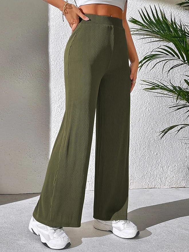 GRECIILOOKS Women’s Parachute Cargo Pants – High Waist Flared Korean Trousers - Image 3