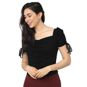 Square Neck Solid Tops