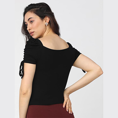 Square Neck Solid Tops
