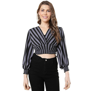 Womens Kimono Crop Top