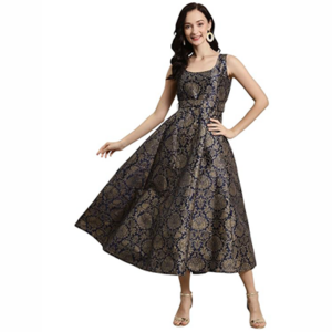Women's Floral Print Jacquard Dress
